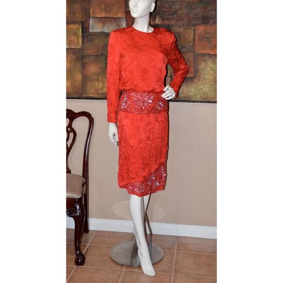 Judy Hornby Vintage OLD HOLLYWOOD GLAM GREAT GATSBY Designer Dress Size 10 NEW! - Picture 2 of 9